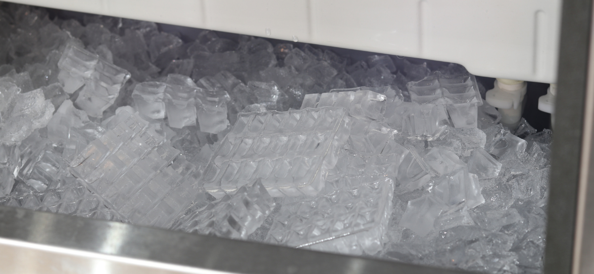 Ice in an ince machine