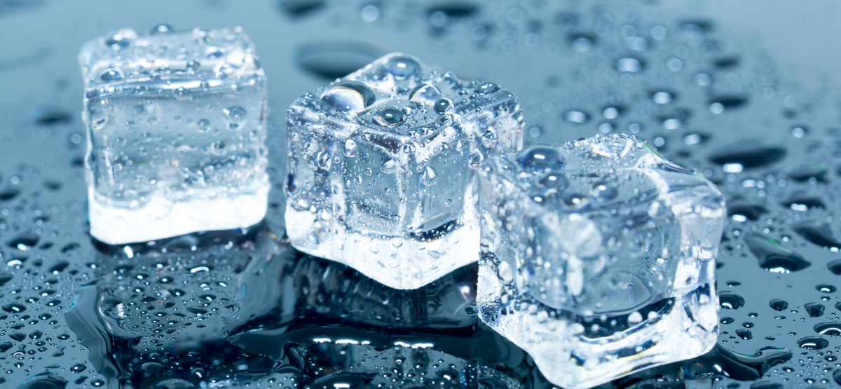 3 ice cubes