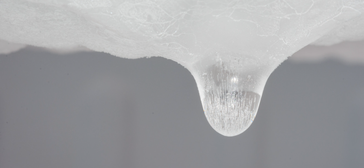 Frozen-ice-droplet