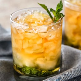 mint julep with pebble ice