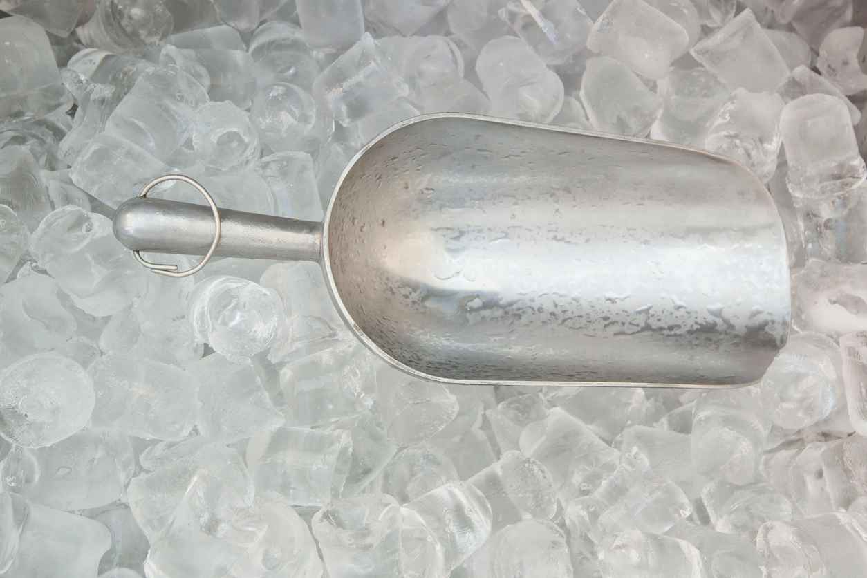 ice scoop over ice